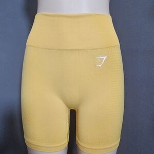Yellow High-Waisted Women's Shorts